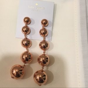 Kate Spade Rose Gold Statement Earrings